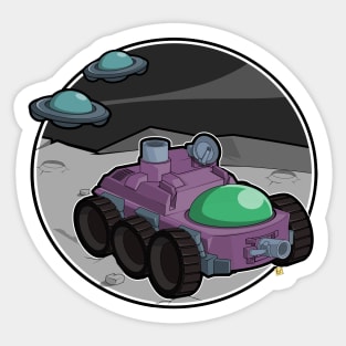 Patroling in the moon Sticker